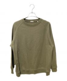 COMOLI（コモリ）の古着「インレイ起毛 長袖クルー」｜オリーブ
