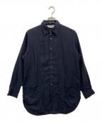 MARKAWAREマーカウェア）の古着「Detachable Collar Long Shirt」｜ネイビー
