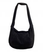 seven by sevenセブンバイセブン）の古着「LEATHER SHOURDER BAG-Cow split leather / レザーショルダーバッグ」｜ブラック