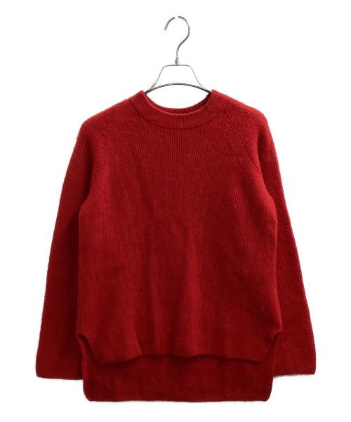 BATONER（バトナ―）BATONER (バトナ―) CASHMERE FOX FLARE SLEEVE CREW NECK / カシミア フォックス フレアスリーブ クルーネックニット レッド サイズ:1の古着・服飾アイテム