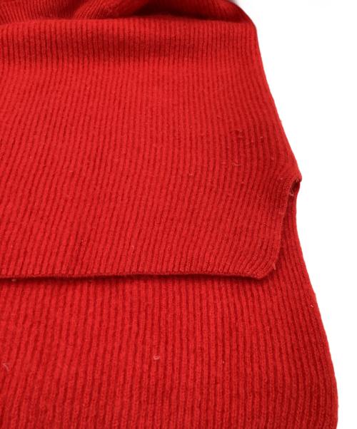 BATONER（バトナ―）BATONER (バトナ―) CASHMERE FOX FLARE SLEEVE CREW NECK / カシミア フォックス フレアスリーブ クルーネックニット レッド サイズ:1の古着・服飾アイテム