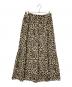 BALLSEY（ボールジィ）の古着「レオパードプリント ギャザーロングスカート」｜ベージュ