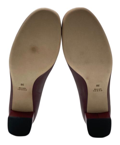 GUCCI（グッチ）GUCCI (グッチ) ヒールパンプス バーガンディー サイズ:38の古着・服飾アイテム