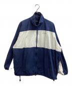 BALENCIAGAバレンシアガ）の古着「TRACKSUIT POPLIN SHIRT JACKET　571434」｜ネイビー×ホワイト