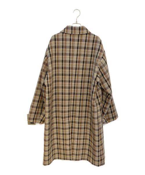 AURALEE（オーラリー）AURALEE (オーラリー) DOUBLE FACE CHECK SOUTIEN COLLAR COAT ベージュ サイズ:５の古着・服飾アイテム