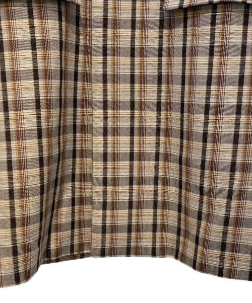 AURALEE（オーラリー）AURALEE (オーラリー) DOUBLE FACE CHECK SOUTIEN COLLAR COAT ベージュ サイズ:５の古着・服飾アイテム