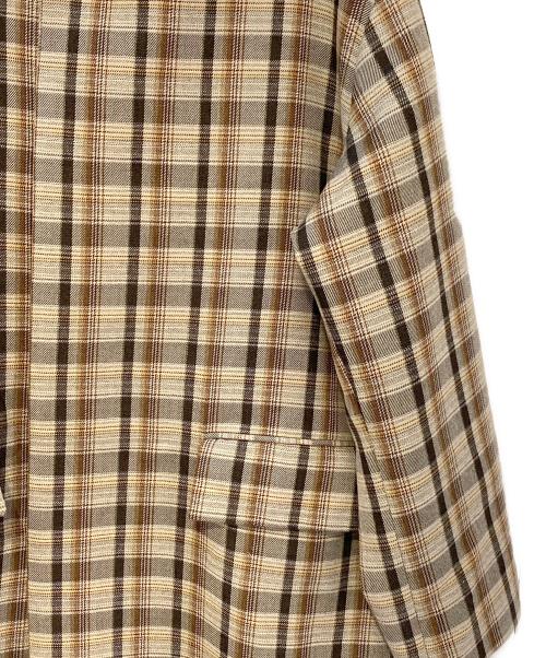 AURALEE（オーラリー）AURALEE (オーラリー) DOUBLE FACE CHECK SOUTIEN COLLAR COAT ベージュ サイズ:５の古着・服飾アイテム