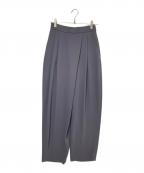 Conteコンテ）の古着「アシンメトリータックイージーパンツ」｜グレー