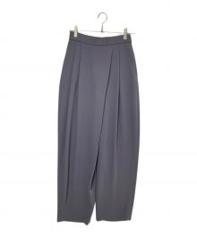 Conte（コンテ）の古着「アシンメトリータックイージーパンツ」｜グレー