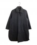 LOEFFロエフ）の古着「ウールカシミヤ二重織メルトンAラインステンカラーコート　8825-104-0064」｜グレー
