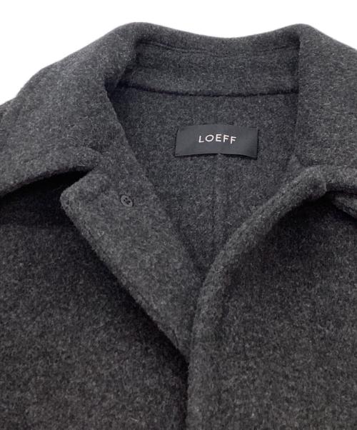 LOEFF（ロエフ）LOEFF (ロエフ) ウールカシミヤ二重織メルトンAラインステンカラーコート　8825-104-0064 グレー サイズ:1の古着・服飾アイテム