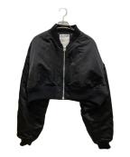 SOFTHYPHENソフトハイフン）の古着「ショートMA-1ジャケット」｜ブラック