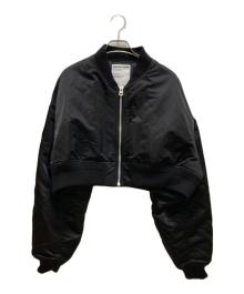SOFTHYPHEN（ソフトハイフン）の古着「ショートMA-1ジャケット」｜ブラック