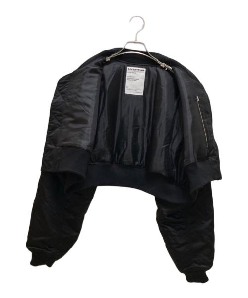SOFTHYPHEN（ソフトハイフン）SOFTHYPHEN (ソフトハイフン) ショートMA-1ジャケット ブラック サイズ:3の古着・服飾アイテム