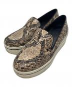 STELLA McCARTNEYステラマッカートニー）の古着「パイソン柄スリッポン」｜ベージュ