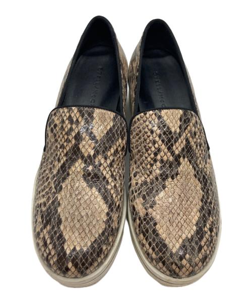 STELLA McCARTNEY（ステラマッカートニー）STELLA McCARTNEY (ステラマッカートニー) パイソン柄スリッポン ベージュ サイズ:37の古着・服飾アイテム