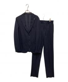 TAGLIATORE（タリアトーレ）の古着「ウールジャージー 2B1プリーツスーツ」｜ネイビー