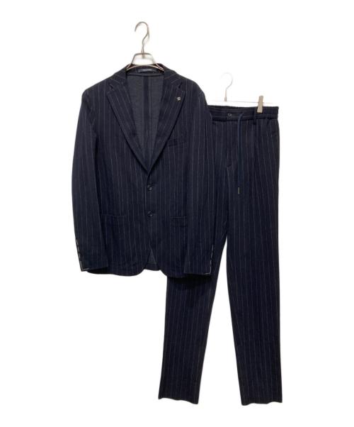 TAGLIATORE（タリアトーレ）TAGLIATORE (タリアトーレ) ウールジャージー 2B1プリーツスーツ ネイビー サイズ:48の古着・服飾アイテム