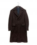 SUIT SELECTスーツセレクト）の古着「ウールシングルバックベルトコート」｜ブラウン
