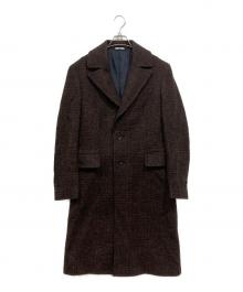 SUIT SELECT（スーツセレクト）の古着「ウールシングルバックベルトコート」｜ブラウン
