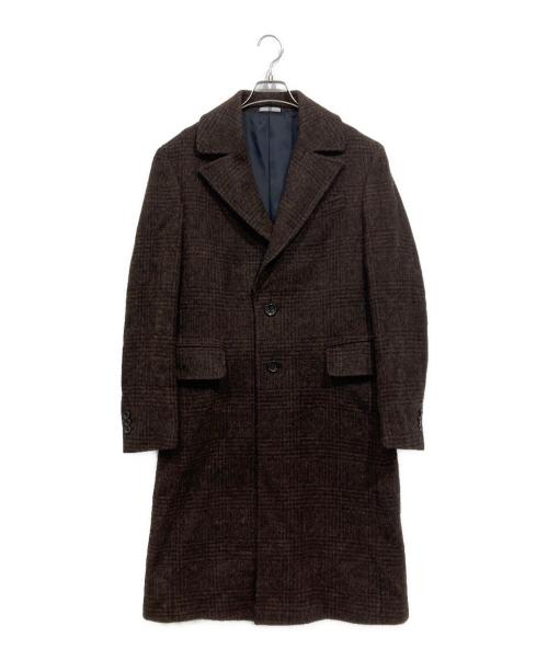 SUIT SELECT（スーツセレクト）SUIT SELECT (スーツセレクト) ウールシングルバックベルトコート ブラウン サイズ:Lの古着・服飾アイテム