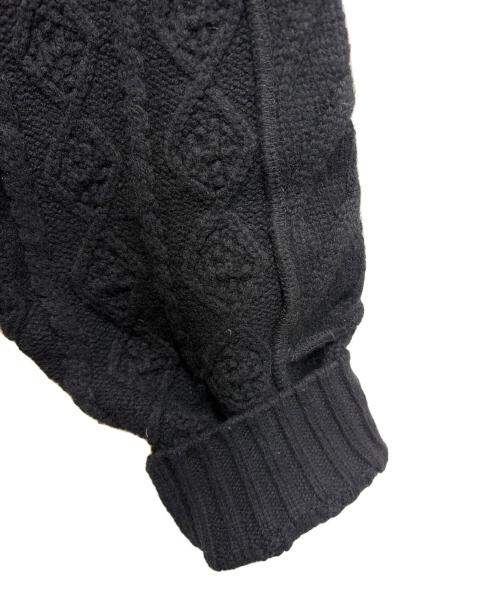 ZARA（ザラ）ZARA (ザラ) ADER error (アーダーエラー) パッチワークニットセーター ブラック サイズ:S-Mの古着・服飾アイテム