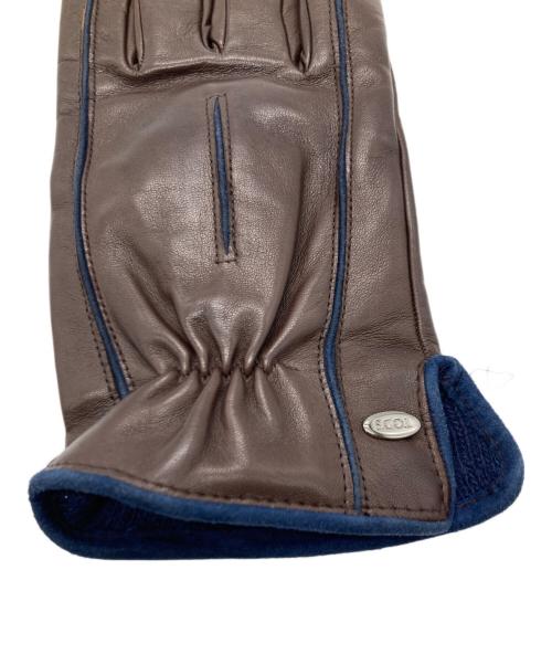 TOD'S（トッズ）TOD'S (トッズ) レザーグローブ ブラウンの古着・服飾アイテム