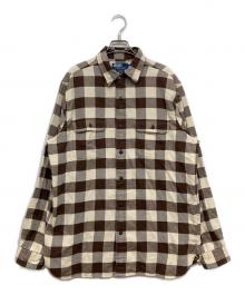 POLO RALPH LAUREN（ポロ・ラルフローレン）の古着「チェックシャツ」｜ブラウン