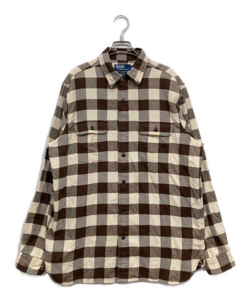 POLO RALPH LAUREN（ポロ・ラルフローレン）POLO RALPH LAUREN (ポロ・ラルフローレン) チェックシャツ ブラウン サイズ:Lの古着・服飾アイテム
