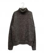 RRLダブルアールエル）の古着「コットンリネンタートルネックニット」｜ブラック