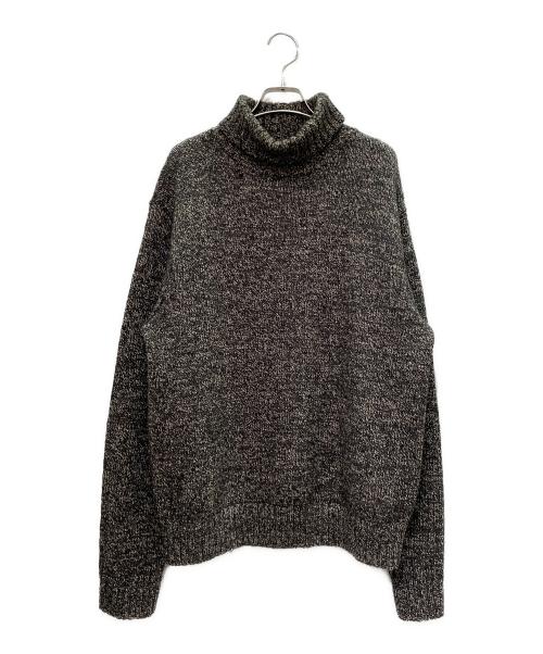 RRL（ダブルアールエル）RRL (ダブルアールエル) コットンリネンタートルネックニット ブラック サイズ:Ｌの古着・服飾アイテム