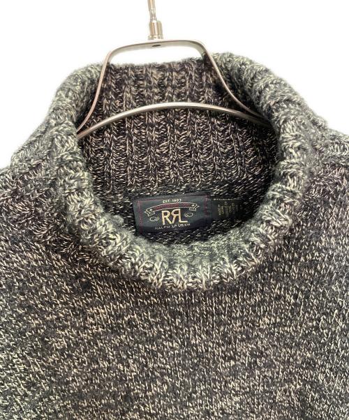 RRL（ダブルアールエル）RRL (ダブルアールエル) コットンリネンタートルネックニット ブラック サイズ:Ｌの古着・服飾アイテム