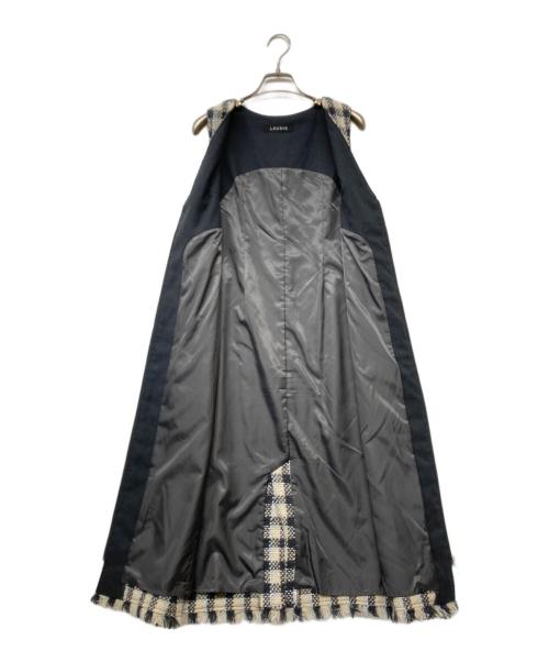 LOUNIE（ルーニー）LOUNIE (ルーニー) チェックツイード ジャンパースカート グレー×アイボリー サイズ:size36の古着・服飾アイテム