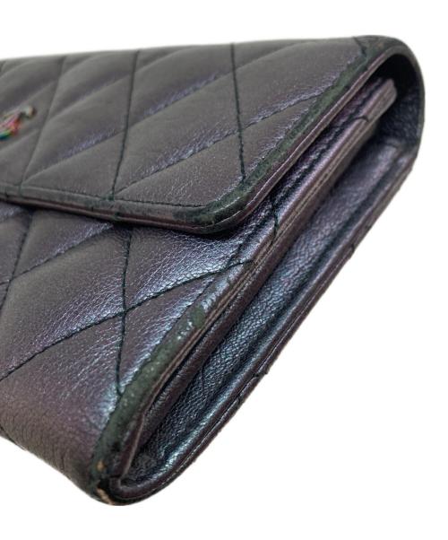 CHANEL（シャネル）CHANEL (シャネル) ココマーク長財布 パープルの古着・服飾アイテム