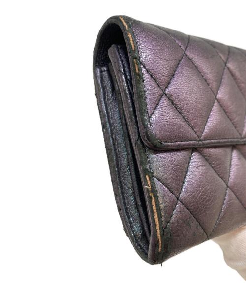 CHANEL（シャネル）CHANEL (シャネル) ココマーク長財布 パープルの古着・服飾アイテム