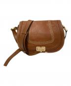 Chloeクロエ）の古着「マーシー ターンロック レザーショルダーバッグ」｜ブラウン