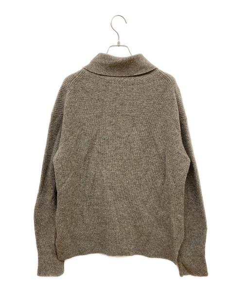 INDIVI（インディヴィ）INDIVI (インディヴィ) カラーネップ ダブルジップカーディガン ブラウン サイズ:38の古着・服飾アイテム