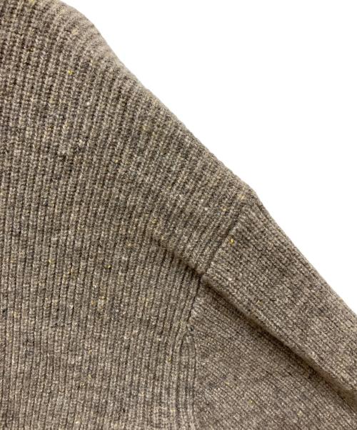 INDIVI（インディヴィ）INDIVI (インディヴィ) カラーネップ ダブルジップカーディガン ブラウン サイズ:38の古着・服飾アイテム