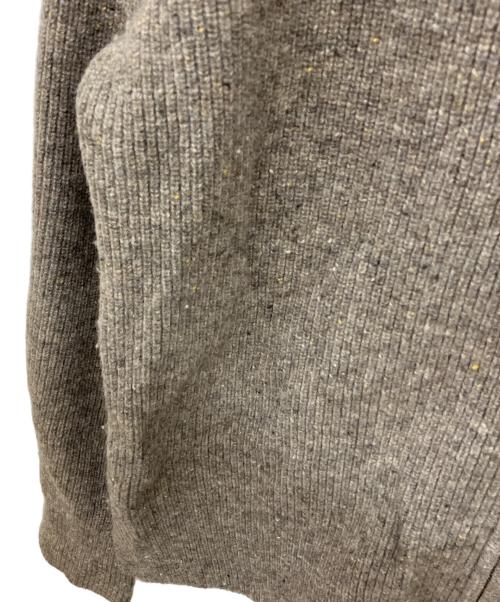 INDIVI（インディヴィ）INDIVI (インディヴィ) カラーネップ ダブルジップカーディガン ブラウン サイズ:38の古着・服飾アイテム