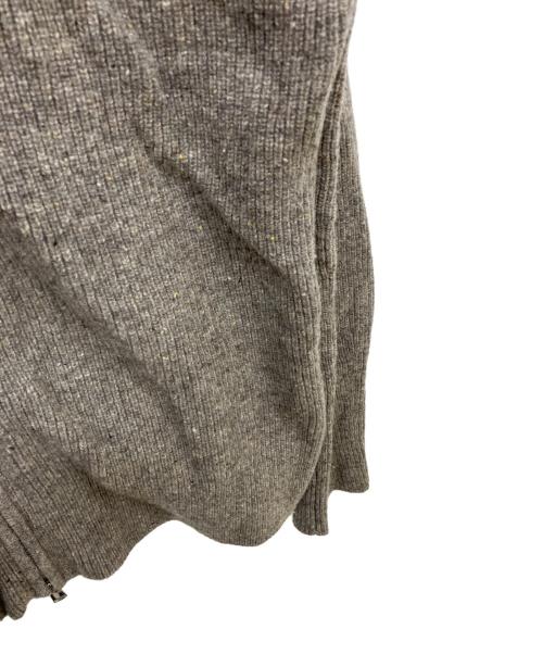 INDIVI（インディヴィ）INDIVI (インディヴィ) カラーネップ ダブルジップカーディガン ブラウン サイズ:38の古着・服飾アイテム