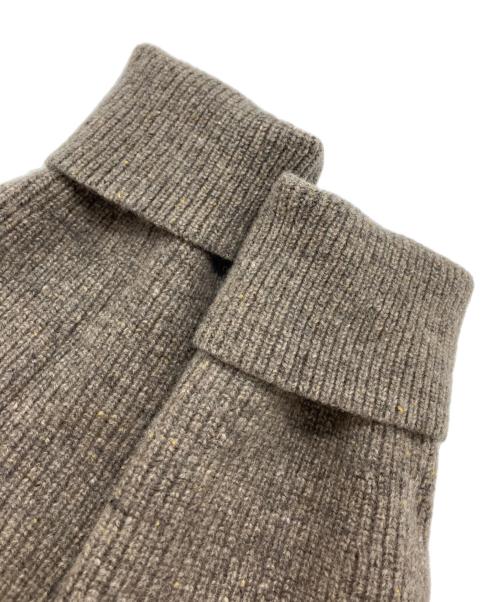 INDIVI（インディヴィ）INDIVI (インディヴィ) カラーネップ ダブルジップカーディガン ブラウン サイズ:38の古着・服飾アイテム