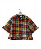 TOMORROWLAND .Bトゥモローランド ビー）の古着「ミックスツイード ハーフスリーブトップ」｜マルチカラー