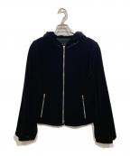 DAISY VELOURデイジーベロア）の古着「ジップパーカー」｜ブラック