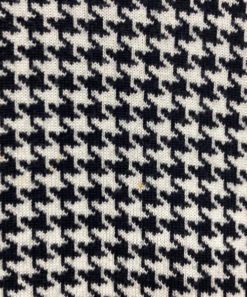 Cruciani（クルチアーニ）Cruciani (クルチアーニ) 千鳥柄クルーネックニット ブラック×ホワイト サイズ:50の古着・服飾アイテム