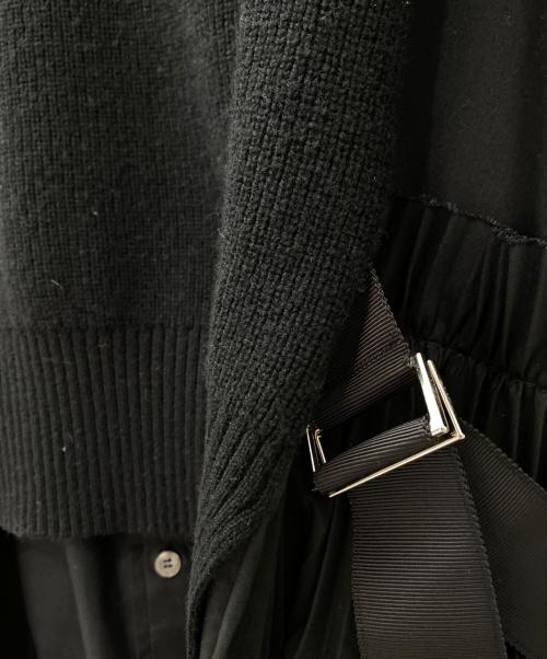 sacai（サカイ）sacai (サカイ) ドッキングワンピース ブラック サイズ:2の古着・服飾アイテム