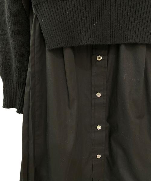 sacai（サカイ）sacai (サカイ) ドッキングワンピース ブラック サイズ:2の古着・服飾アイテム