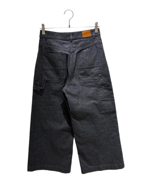 HERMES（エルメス）HERMES (エルメス) クロップドワイドデニムパンツ インディゴ サイズ:36の古着・服飾アイテム