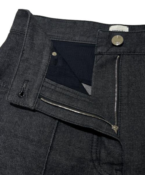 HERMES（エルメス）HERMES (エルメス) クロップドワイドデニムパンツ インディゴ サイズ:36の古着・服飾アイテム