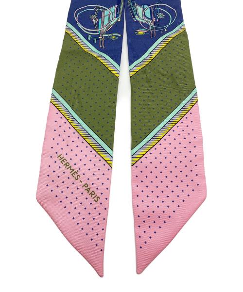 HERMES（エルメス）HERMES (エルメス) ツィリー ブルー/カーキ/ピンクの古着・服飾アイテム