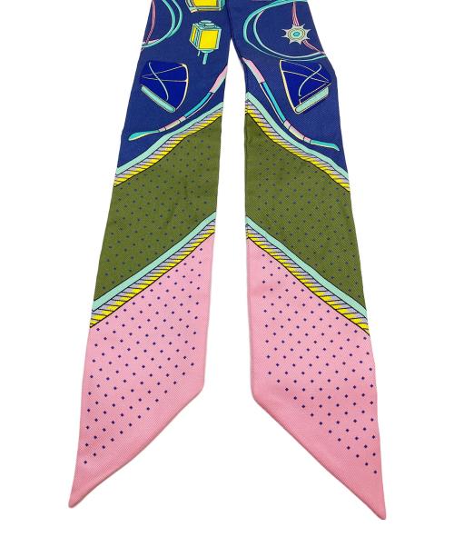 HERMES（エルメス）HERMES (エルメス) ツィリー ブルー/カーキ/ピンクの古着・服飾アイテム